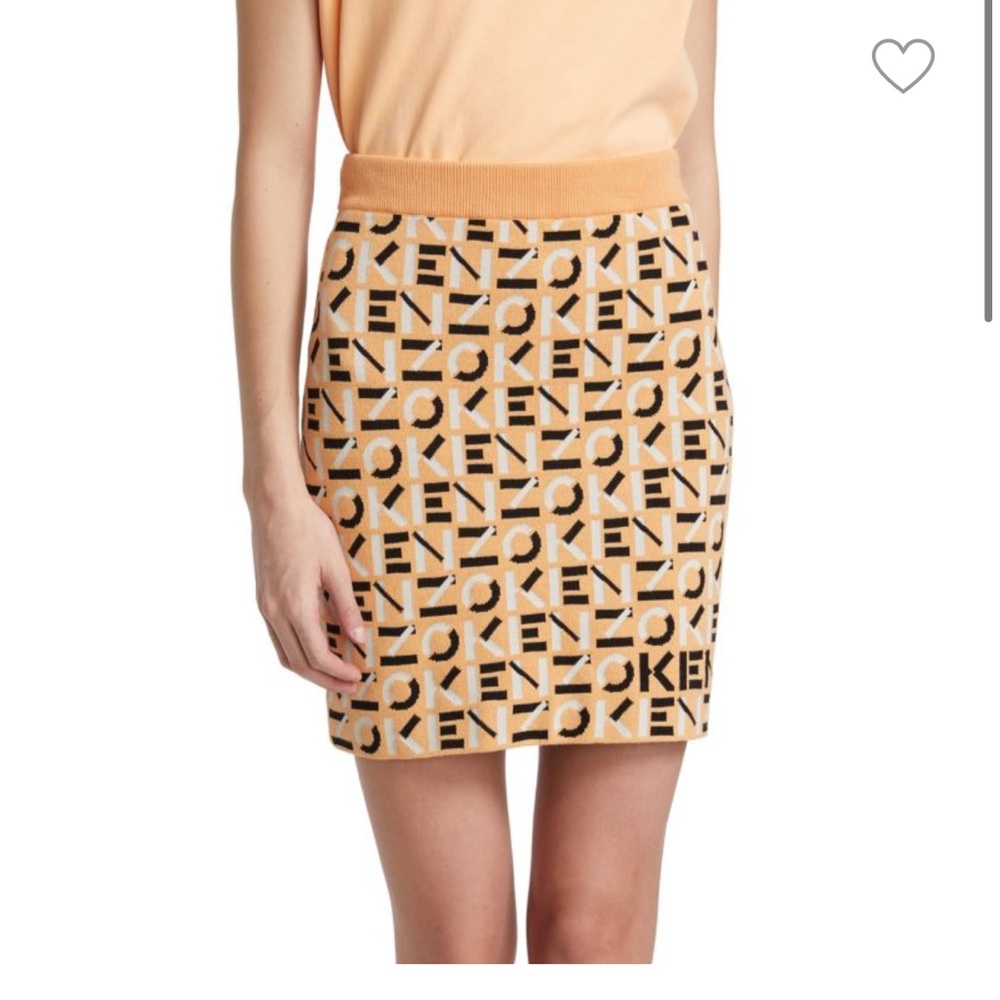 Kenzo Monogram Knit Mini Skirt